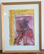 Eleonora Stol Abstract Schilderij met Figuren, Antiek en Kunst, Ophalen