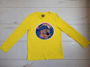 Gele Paw Patrol longsleeve mt 140 (Nickelodeon/NIEUW) beschikbaar voor biedingen