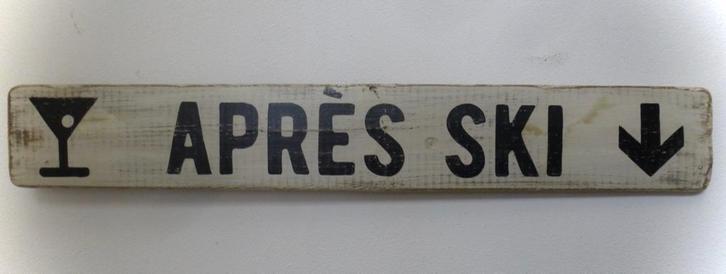 Handgeschilderd wintersport bord / Après Ski / Experts Only, Huis en Inrichting, Woonaccessoires | Wanddecoraties, Zo goed als nieuw
