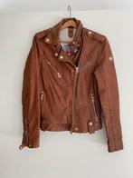 Lederen biker (jas) cognac maat S, Ophalen of Verzenden, Zo goed als nieuw, Maat 36 (S), Bruin