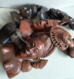 Lotje antieke Indonesische houten beelden zie foto's, Antiek en Kunst, Kunst | Beelden en Houtsnijwerken, Ophalen of Verzenden