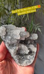 Grijze Stalactiet Amethist uit Uruguay, Verzamelen, Mineralen en Fossielen, Ophalen of Verzenden