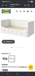 Ikea hemnes bedbank frame zonder matras, Huis en Inrichting, Ophalen, Gebruikt, Wit, Tweepersoons