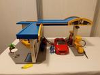 Playmobil (deels 70201) tankstation met auto, Gebruikt, Ophalen of Verzenden
