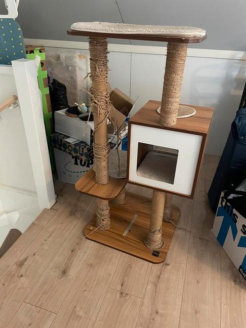 Houten Krabmeubel vesper uitwasbare matten is op te knappe, Dieren en Toebehoren, Krabmeubelen, Gebruikt, Ophalen