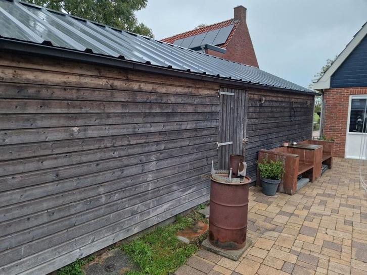 Garage te koop, Tuin en Terras, Tuinhuizen, Gebruikt, Schuur, 500 cm of meer, 3 ramen of meer, Ophalen of Verzenden