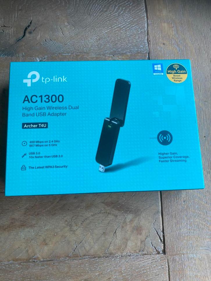 TP-Link AC1300 Archer T4U USB Adapter - Nieuw!, Computers en Software, Netwerkkaarten, Nieuw, Extern, Ophalen of Verzenden
