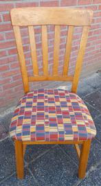 Eetkamerstoel licht eiken 4 stuks, Huis en Inrichting, Stoelen, Ophalen, Gebruikt, Bruin, Jaren 80