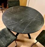 Ronde eettafel IKEA MARIEDAMM – zwart marmerpatroon, Huis en Inrichting, Tafels | Eettafels, Ophalen, 100 tot 150 cm, Rond, Zo goed als nieuw
