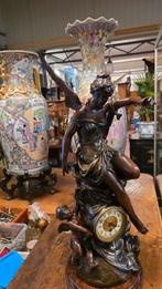 Grote pendule Engel met putty 67 cm, Antiek en Kunst, Antiek | Klokken, Ophalen