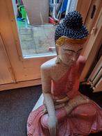 Buddha van hout, Huis en Inrichting, Woonaccessoires | Boeddhabeelden, Ophalen, Zo goed als nieuw
