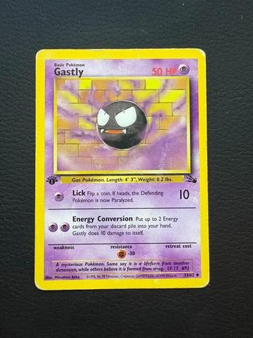 Gastly [1st Edition] #33 Pokemon Fossil  beschikbaar voor biedingen