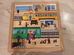 Houten Puzzel Trein Educo, 2 tot 4 jaar, Zo goed als nieuw, Van hout, Meer dan 50 stukjes