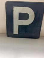 Vintage Emaille Parkeerbord P, Antiek en Kunst, Ophalen of Verzenden