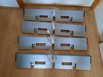 4x Lamp Billy boekenkast Ikea, grijs, 76 cm. vintage, zgan