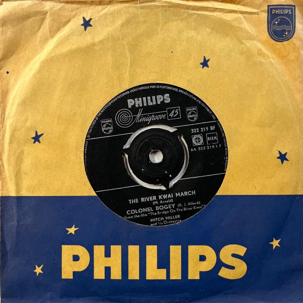 Mitch Miller - The river Kwai march / Colonel Bogey, Cd's en Dvd's, Vinyl Singles, Gebruikt, Filmmuziek en Soundtracks, Voor 1960