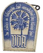 duitse ww2 vda winterhulp metalen plaatje, Verzamelen, Ophalen of Verzenden, Duitsland, Embleem of Badge