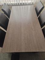 Eettafel met 6 stoelen, Ophalen, Zo goed als nieuw, Rechthoekig, 50 tot 100 cm