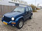 Jeep Cherokee 3.7 V6 AUT 2002 Blauw, Auto's, Jeep, Automaat, 3700 cc, Zwart, Blauw