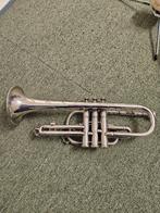 cornet, Muziek en Instrumenten, Blaasinstrumenten | Trompetten, Ophalen, Gebruikt, Bes-trompet, Met koffer