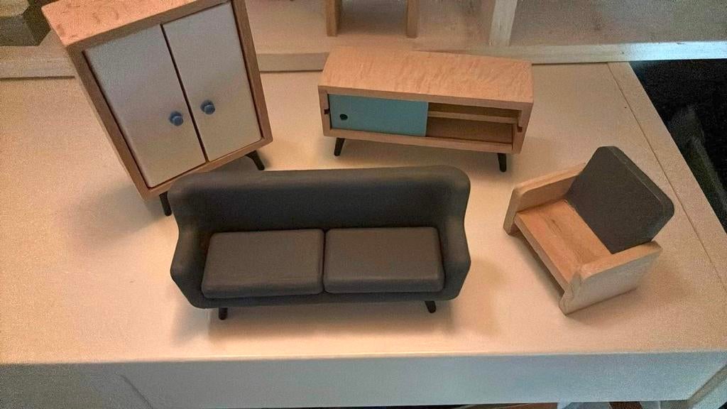 Poppenhuis meubel set 1:12, Verzamelen, Poppenhuizen en Toebehoren, Ophalen of Verzenden, Gebruikt, Poppenhuis