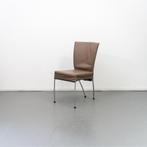 2x Montis Spica Stoel Mokka/Bruin Leder - RVS Frame, Huis en Inrichting, Stoelen, Ophalen of Verzenden, Gebruikt, Bruin, Metaal