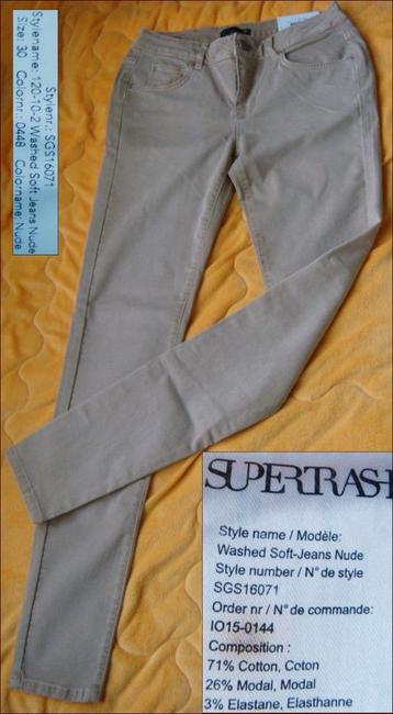 Nieuwe SUPERTRASH nude(beige) broek maat 30 