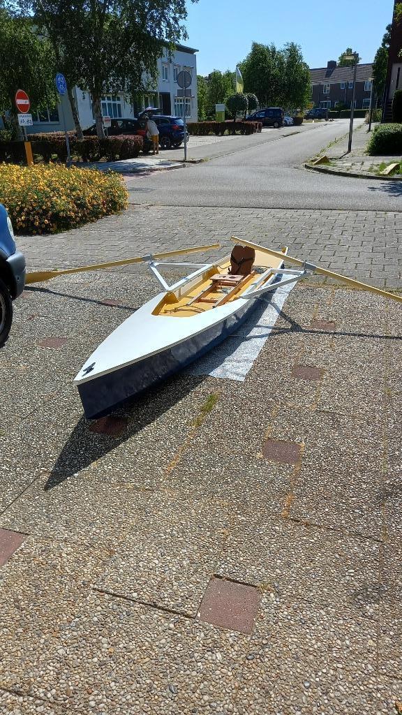 skiff roeiboot, Watersport en Boten, Kano's, Zo goed als nieuw, Overige typen, Eén persoon, Met peddels, Ophalen