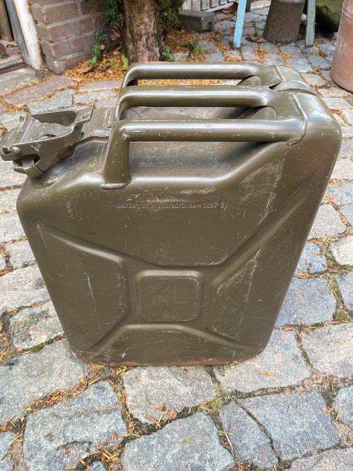 Vintage Jerrycan Leger Groen 20L, Auto diversen, Overige Auto diversen, Ophalen
