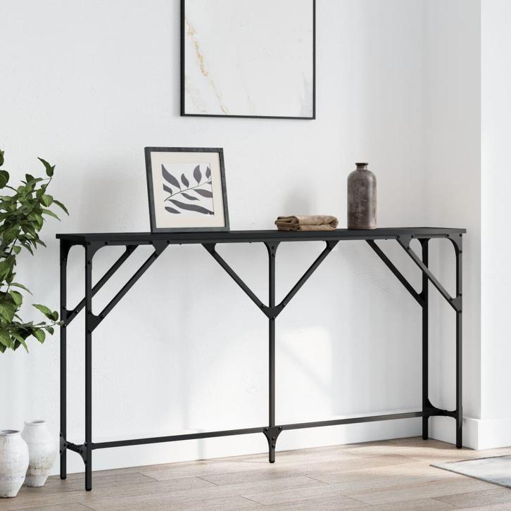 Wandtafel / sidetable zwart 140x23x75 cm, Huis en Inrichting, Tafels | Sidetables, Nieuw, 25 tot 50 cm, Rechthoekig, Ophalen
