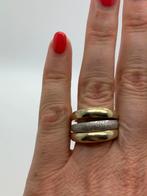 V223 Prachtige zilveren bicolor Trinity ring maat 19, Sieraden, Tassen en Uiterlijk, Ringen, 19 tot 20, Ophalen of Verzenden, X