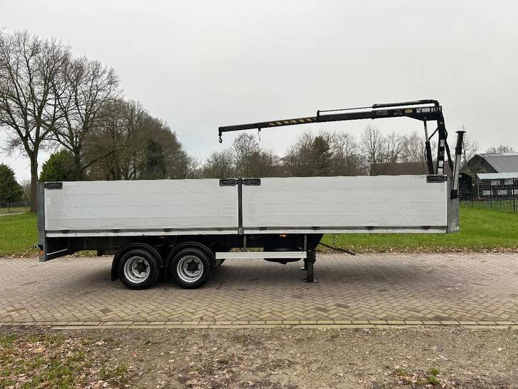 kuiper Be oplegger 9 ton met luiken en kraan (bj 2013), Auto's, Vrachtwagens, Bedrijf, Te koop, Aanhangers en Opleggers, Overige brandstoffen