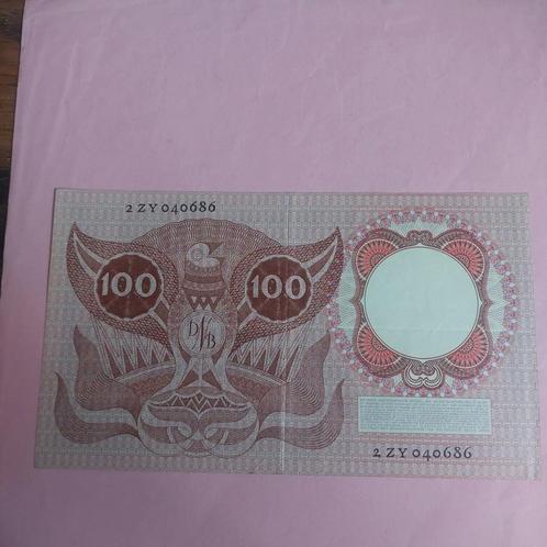 100 gulden biljet² Erasmus Speciaaltje 1953 in ZF+, Postzegels en Munten, Bankbiljetten | Nederland, Los biljet, 100 gulden, Ophalen of Verzenden