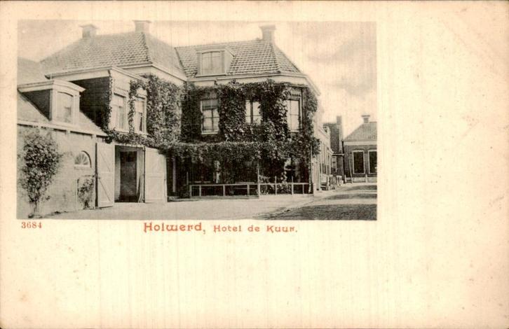 Holwerd - Hotel de Kuum, Verzamelen, Ansichtkaarten | Nederland, Gelopen, Friesland, Voor 1920, Ophalen of Verzenden