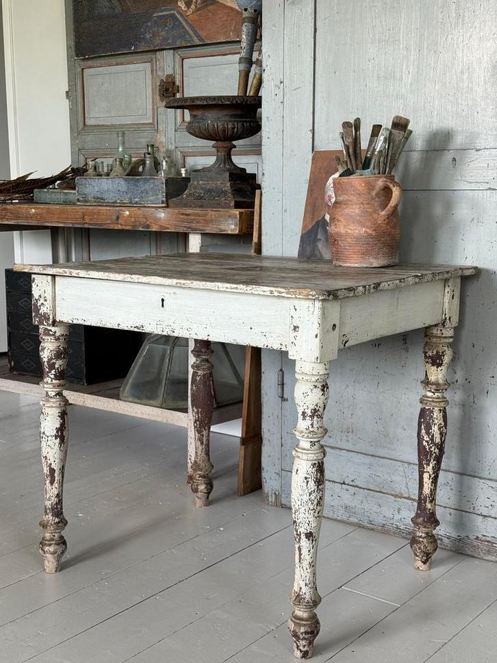 Oude Franse Landelijke Tafel, Antiek en Kunst, Antiek | Meubels | Tafels, Ophalen