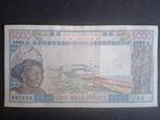 5000 francs ivory coast vf 1983A, Ophalen of Verzenden, Overige landen, Los biljet