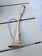 Mooi vintage jachthoorn van messing en koper aangeboden..., Ophalen of Verzenden