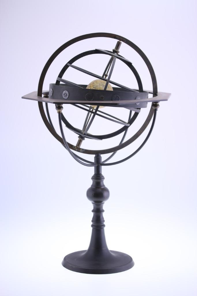 Zeldzame bronzen armillairsfeer, anoniem, ca 1900, Huis en Inrichting, Woonaccessoires | Wereldbollen, Gebruikt, Ophalen of Verzenden