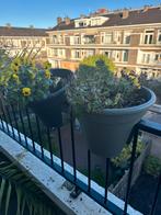 6x Plantenbakken balkon rond/ bloembak, Tuin en Terras, Kunststof, Minder dan 30 cm, Balkon, Rond