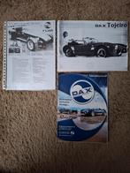 Autofolder + info DAX Rush en Tojeiro, Verzenden, Zo goed als nieuw, Overige merken