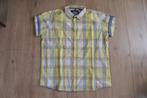 Angelo Litrico overhemd XXL (45/46) korte mouw geel grijs, Kleding | Heren, Grote Maten, Overhemd, Angelo Litrico, Ophalen of Verzenden