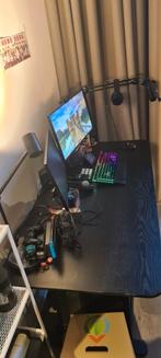 Black/ zwart IKEA Bekant bureaus + ikea Bekant Storage unit, Ophalen, Zo goed als nieuw, Bureau