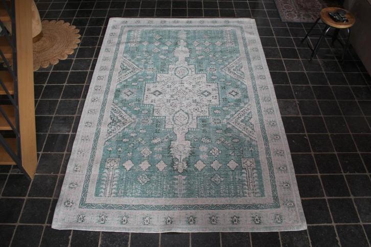 Prachtig vloerkleed Sissy Boy groen creme perzisch 180x280, Huis en Inrichting, Stoffering | Tapijten en Kleden, Nieuw, 150 tot 200 cm