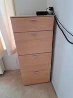 Twee stevige hoge ladenkasten met 4 laden, kleur beuken, Huis en Inrichting, Kasten | Ladekasten, Ophalen, 100 tot 150 cm, 50 tot 100 cm