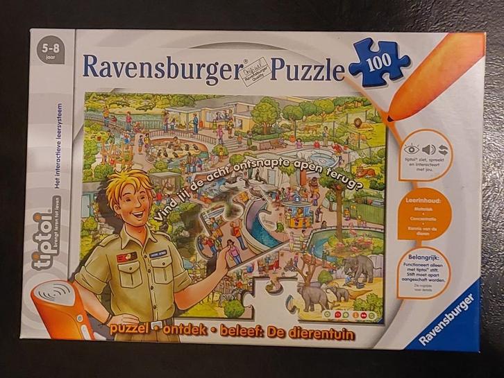 Tiptoi De dierentuin puzzel, Kinderen en Baby's, Speelgoed | Educatief en Creatief, Zo goed als nieuw, Puzzelen, Ontdekken, Met geluid