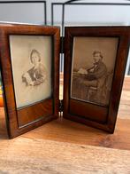 Antieke Mahonie Reis Fotolijst, Antiek en Kunst, Antiek | Woonaccessoires, Ophalen of Verzenden