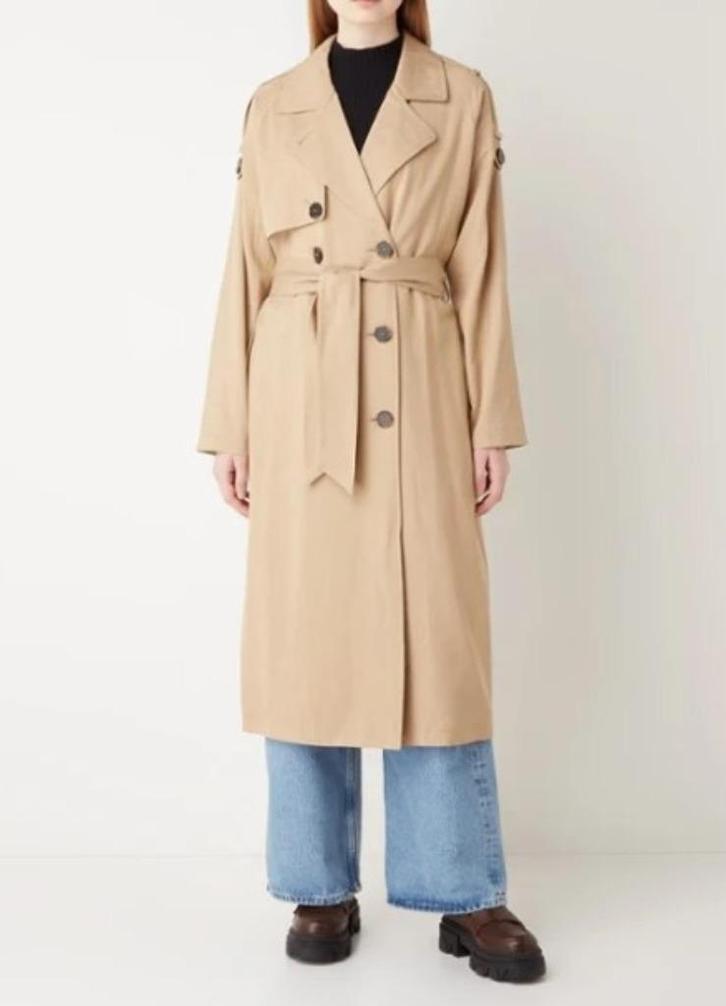 Beige Trenchcoat van Selected Femme maat XL, Kleding | Dames, Truien en Vesten, Zo goed als nieuw, Maat 42/44 (L), Beige, Ophalen of Verzenden