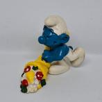 Schleich Smurf met Hoorn des Overvloeds 20117, Ophalen of Verzenden, Gebruikt, Boerensmurf, Poppetje, Figuurtje of Knuffel