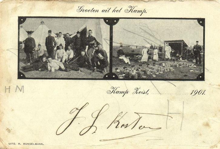 Groeten uit - Kamp Zeist - 2 afb - B-keus - 1901 gelopen, Verzamelen, Ansichtkaarten | Nederland, Ongelopen, Utrecht, Voor 1920
