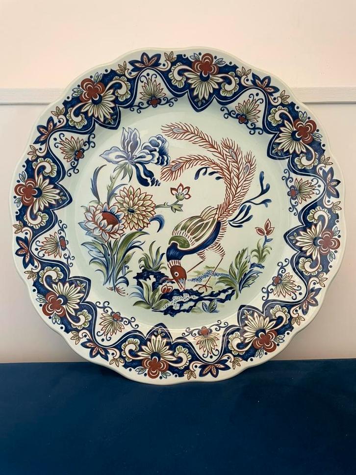 Vieux Rhodes Boch België | XL wandbord | gesigneerd | <1970, Antiek en Kunst, Antiek | Keramiek en Aardewerk, Ophalen of Verzenden